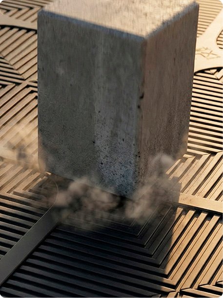 Proteção contra blocos de concreto